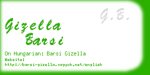 gizella barsi business card